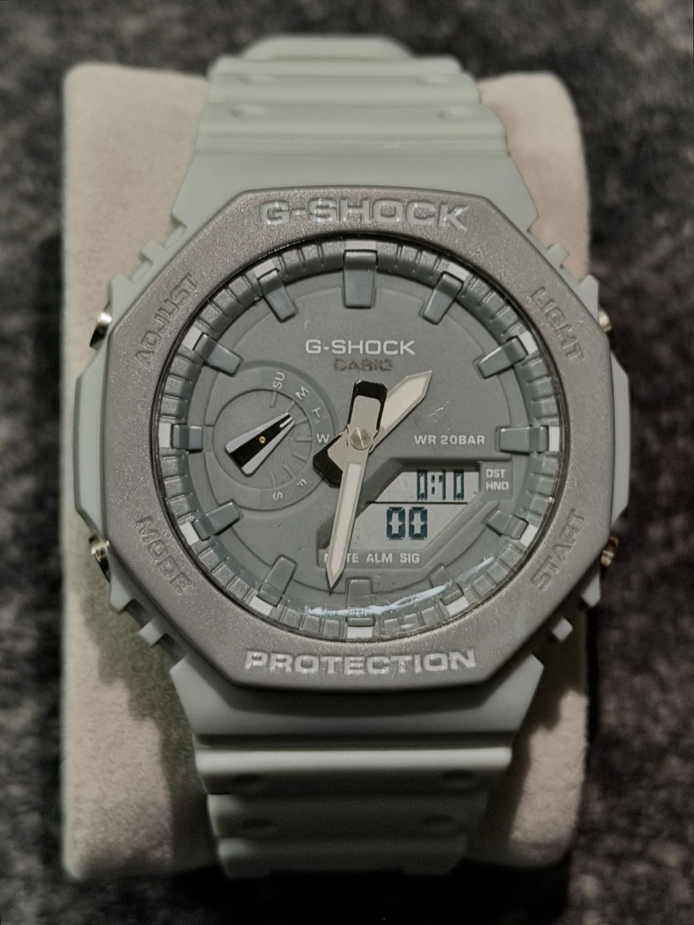 G-Shock Light Gray Resin Analog-Digital Watch